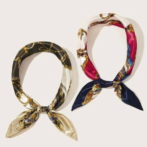 2pcs Chain Print Bandana **SHIPPED WITHIN SAME DAY**